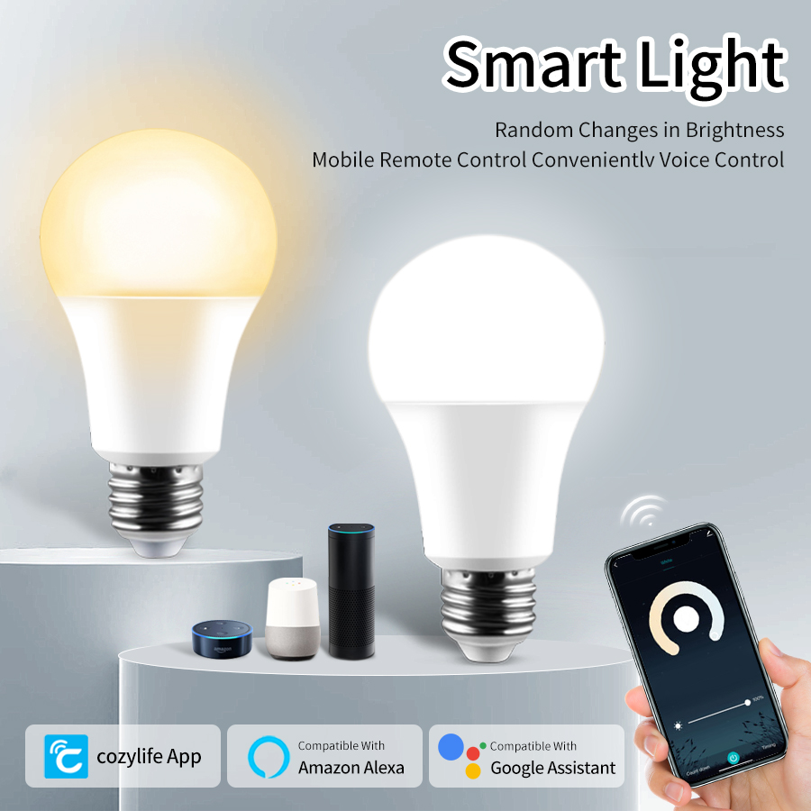 Smart Home Yellow - 110V 220V E27 WiFi สมาร์ทหลอดไฟ LED