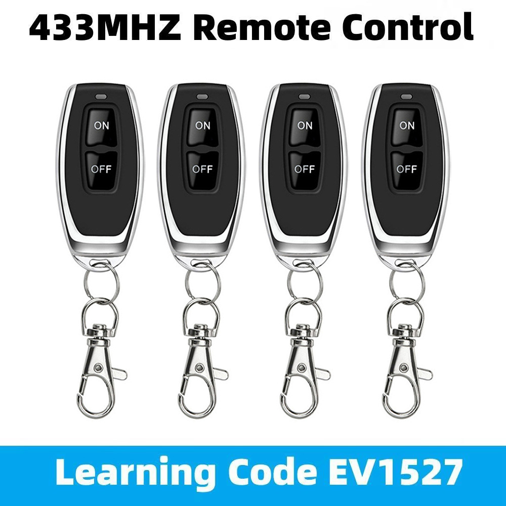 Universal Remote Smart Home - 433MHz การเรียนรู้รีโมทคอนโทรล RF รีโมทคอนโทรลรหัสการเรียนรู้ EV1527 สมาร์ทเครื่องส่งสัญญาณสําหรับรถประตูโรงรถประตู