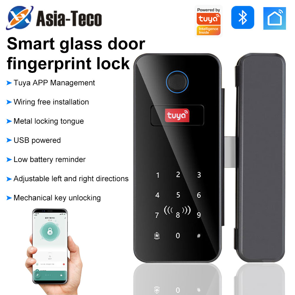 Smart Home Ezviz - ล็อคประตูกระจกอัจฉริยะ ปลดล็อคด้วยรหัสผ่าน ลายนิ้วมือ ระบบไบโอเมตริกซ์ ล็อคประตูสำนักงาน รองรับการเชื่อมต่อเกตเวย์แบบอุปกรณ์เสริม