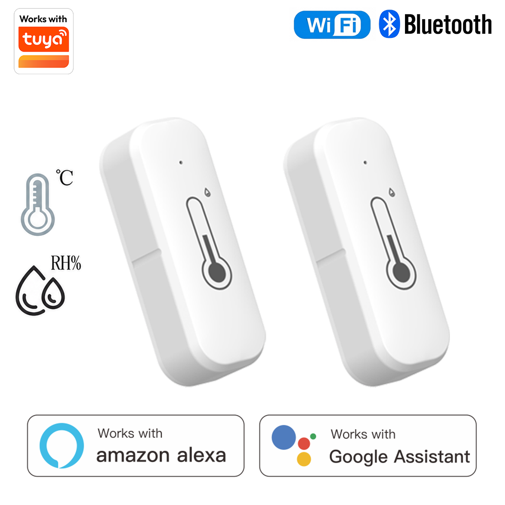 Smart Home Setup - ทูยาเซ็นเซอร์วัดอุณหภูมิและความชื้น การเชื่อมต่อ Wi-Fi บลูทูธ การตรวจสอบอุณหภูมิบ้านอัจฉริยะ เข้ากันได้กับอเล็กซา