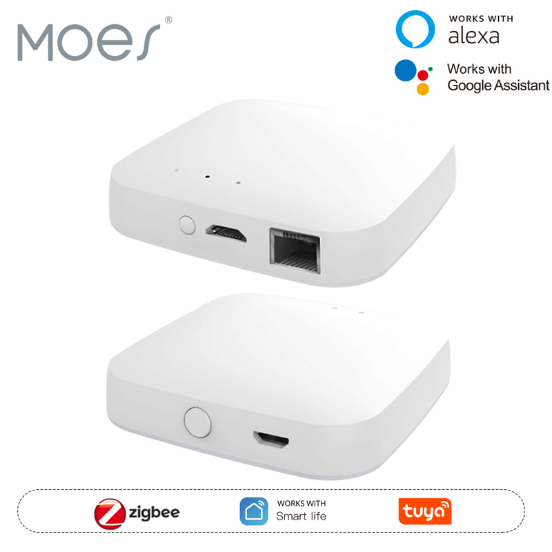 Smart Home Living - มอยส์ ทูยา ZigBee3.0 สมาร์ทฮับ,ไร้สาย/แบบมีสายเกตเวย์บริดจ์แอพสมาร์ทไลฟ์รีโมทคอนโทรลทำงานร่วมกับอเล็กซากูเกิลโฮมผู้ช่วย