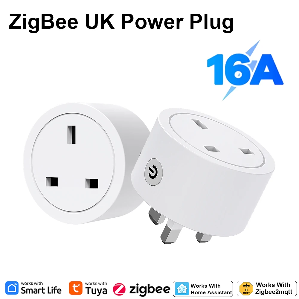 Smart Home Remote - ปลั๊กอัจฉริยะ Zigbee 16A แบบเต้ารับ UK ใช้งานร่วมกับ