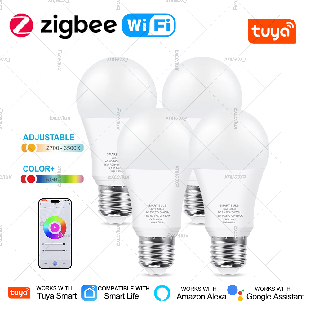 Smart Home Yellow - 18W 15W Zigbee สมาร์ทหลอดไฟ LED WiFi