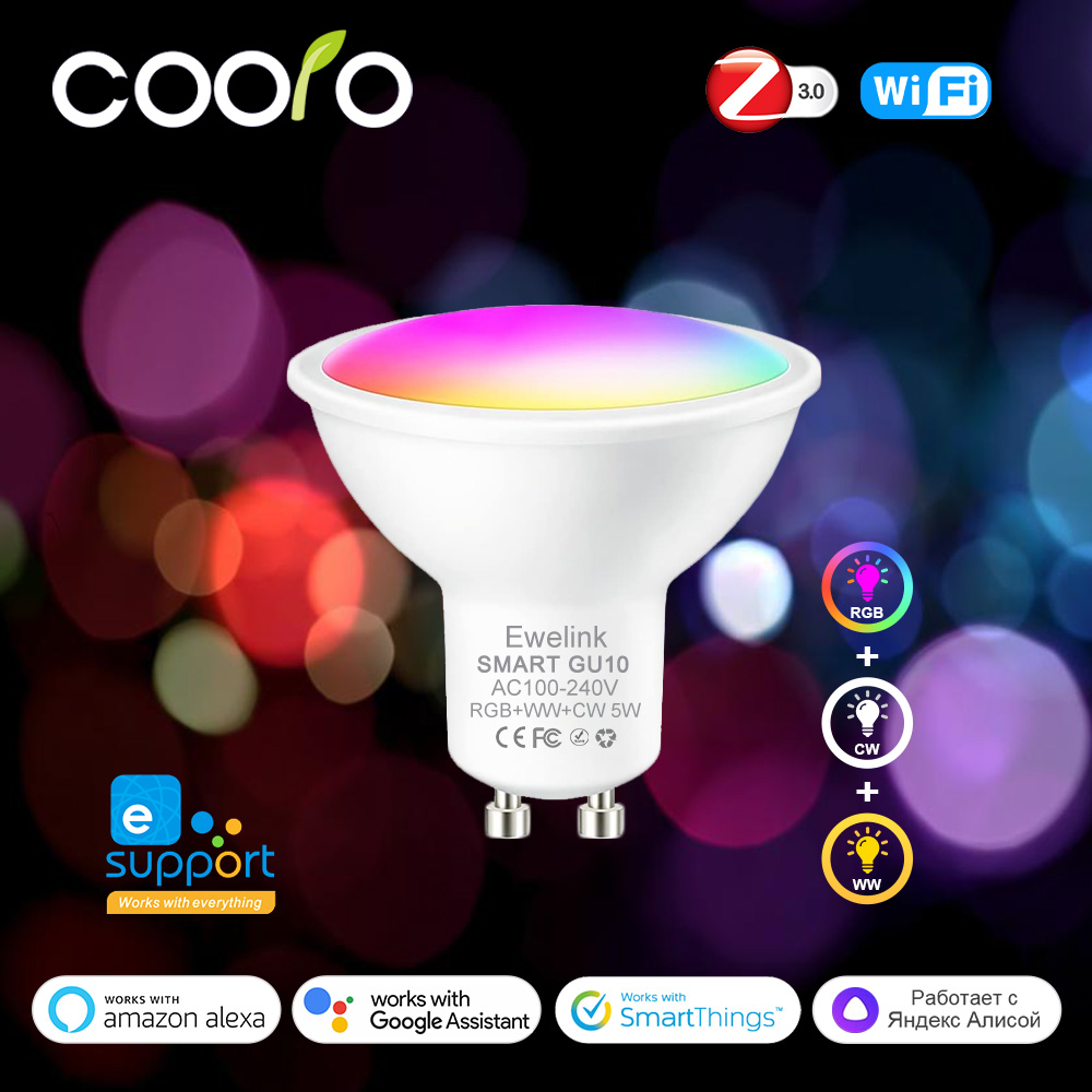 Smart Home Yellow - ZigBee GU10 WiFi สมาร์ทหลอดไฟ LED RGB
