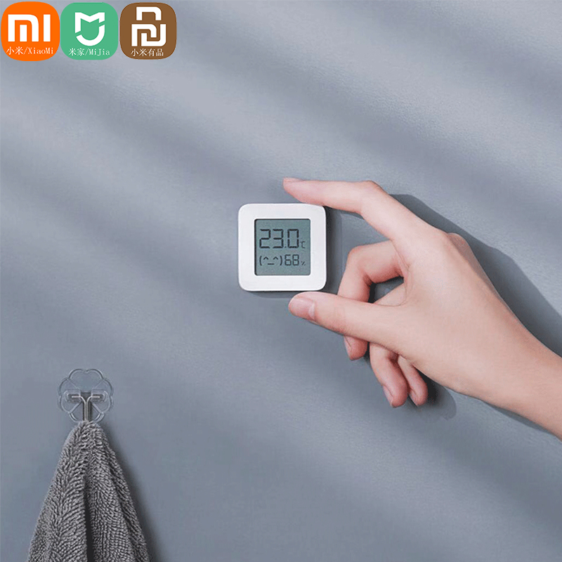 Smart Home Xiaomi Hub - XIAOMI Mijia สมาร์ทบลูทูธเครื่องวัดอุณหภูมิ 2 ไร้สายสมาร์ทดิจิตอลเครื่องวัดอุณหภูมิความชื้นทํางานร่วมกับ Mijia