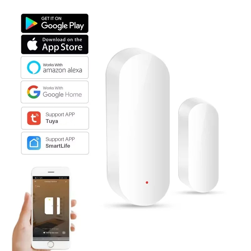 Smart Home Setup - Tuya สมาร์ท WiFi เซ็นเซอร์ประตูสมาร์ทบ้านเปิดปิดเครื่องตรวจจับ Smartlife App