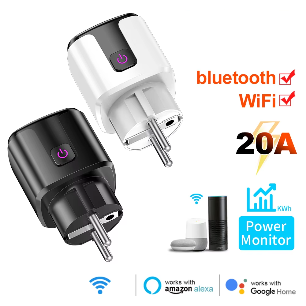 Smart Home Setup - ปลั๊กอัจฉริยะ 20A EU รองรับ WiFi+บลูทูธ พร้อมระบบตรวจสอบพลังงาน