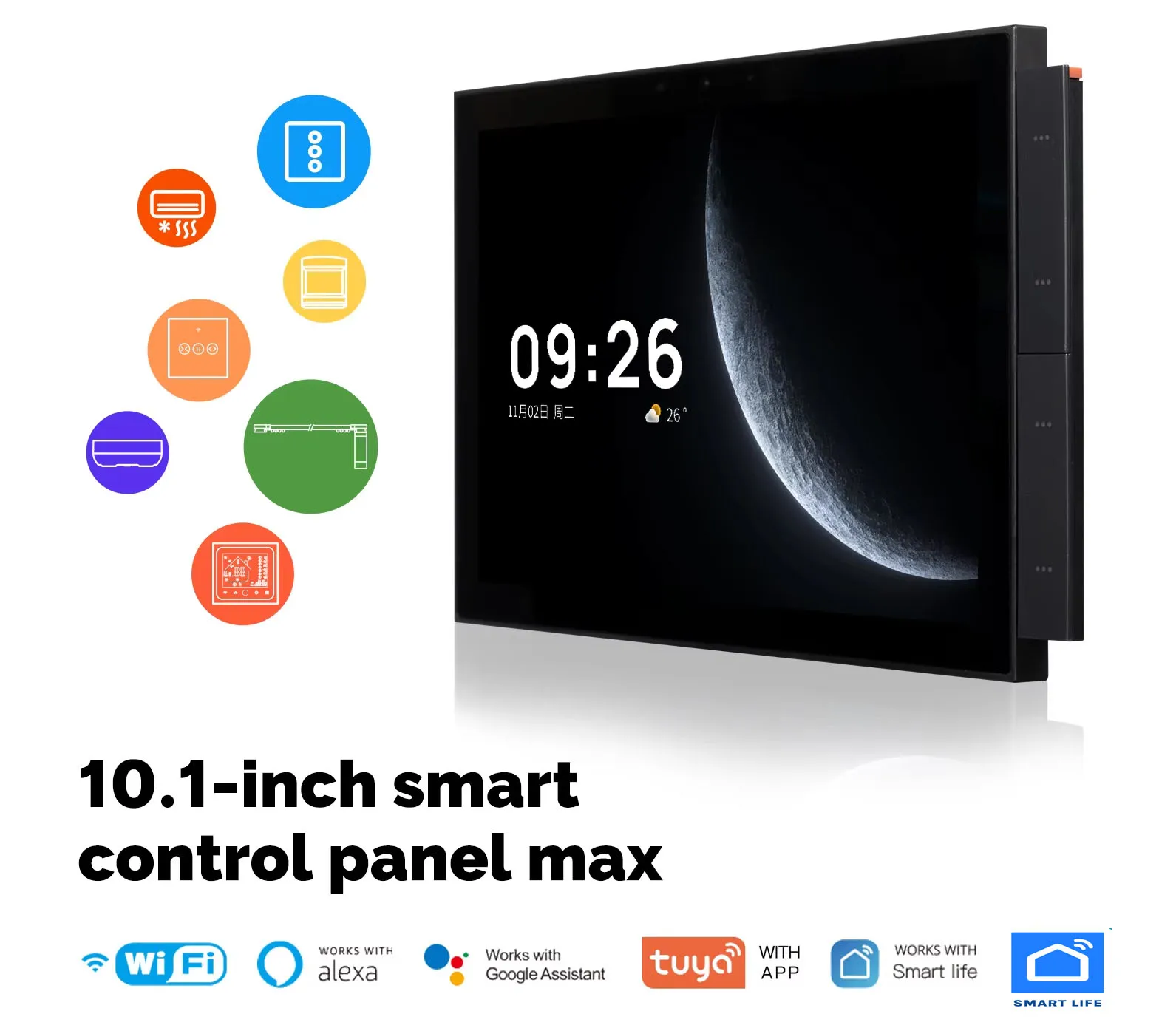 Smart Home Knx System - หน้าจอดิจิตอลระบบสัมผัสสมาร์ทไวไฟ 10A 240V 4 สวิตช์สำหรับ KNX