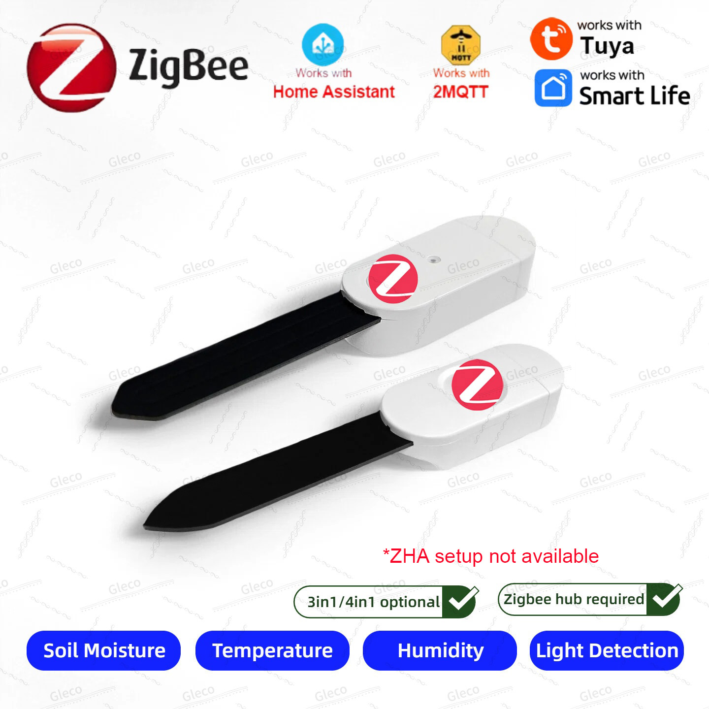 Smart Home Setup - เซ็นเซอร์วัดความชื้นในดิน Zigbee เครื่องวัดอุณหภูมิ ความชื้น ความอุดมสมบูรณ์ และแสง