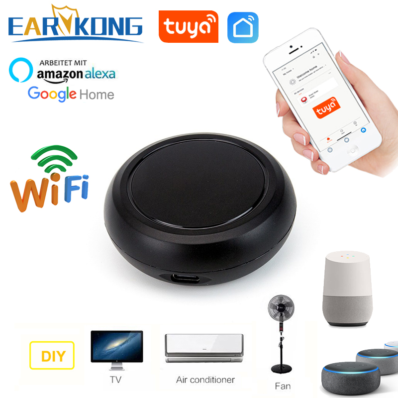 Universal Remote Smart Home - EARYKONG Tuya WiFi IR รีโมทคอนโทรลสำหรับเครื่องปรับอากาศทีวีพัดลมสมาร์ทอินฟราเรดระยะไกล,สนับสนุน Alexa