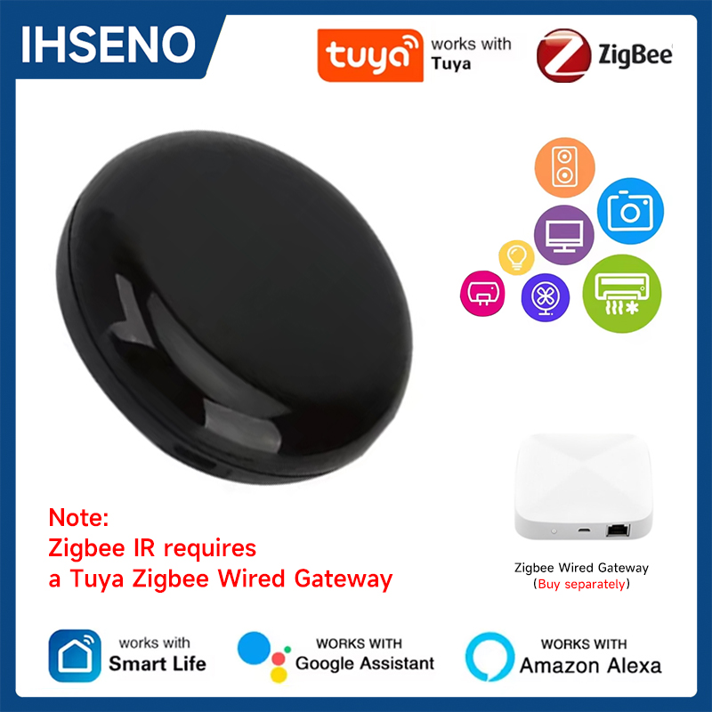Universal Remote Smart Home - Tuya Zigbee Universal IR รีโมทคอนโทรลสมาร์ทรีโมทคอนโทรลสําหรับทีวี DVD