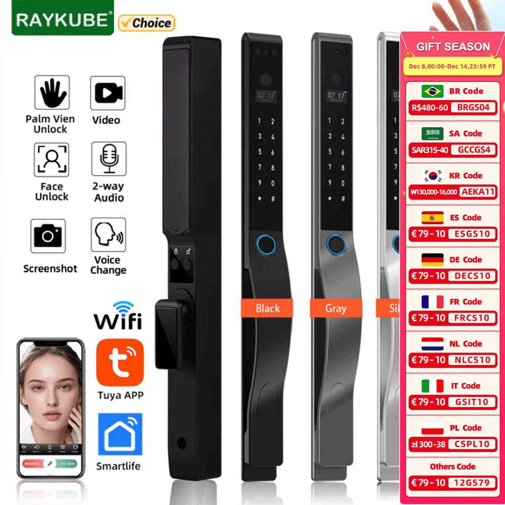 Smart Home Ezviz - RAYKUBE DQ10 Tuya WiFi ปาล์ม Vein