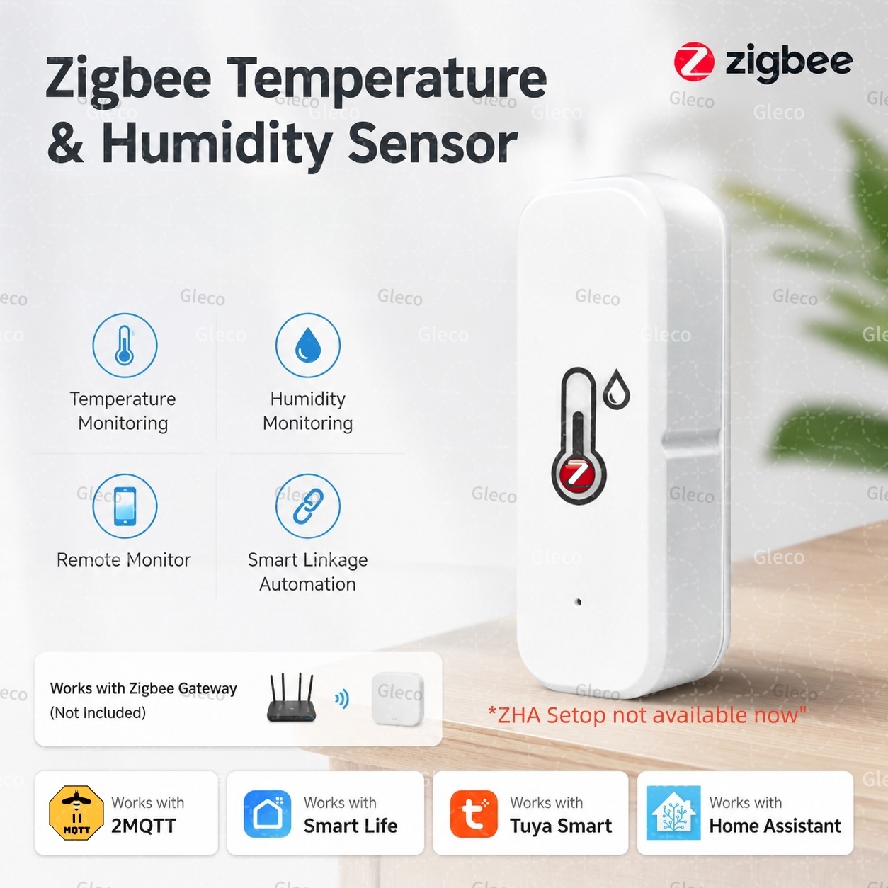 Smart Home Simple - ทูยา ซิกบี 3.0 มินิเซ็นเซอร์อุณหภูมิและความชื้นในร่มสมาร์ทโฮมเครื่องวัดอุณหภูมิเครื่องวัดความชื้นรีโมททำงานร่วมกับ Z2M สมาร์ทไลฟ์
