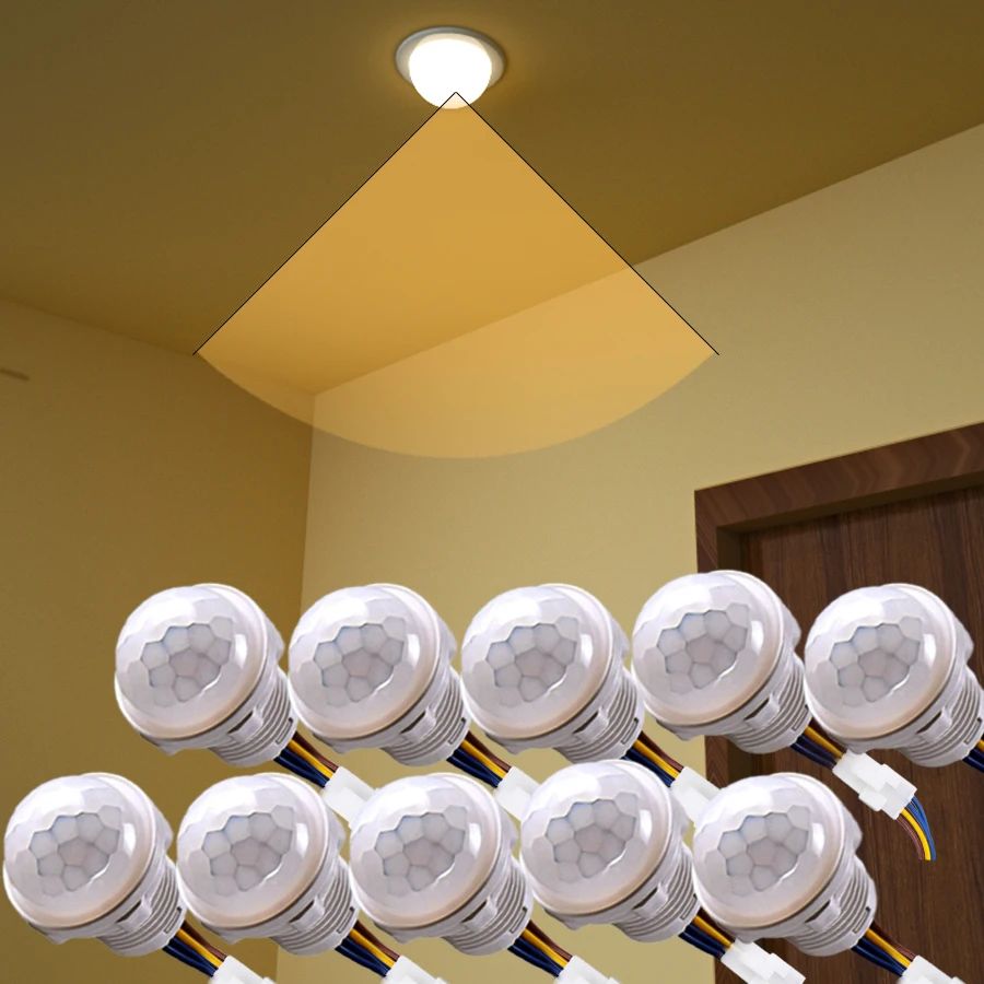 Smart Home Simple - เซ็นเซอร์ตรวจจับความเคลื่อนไหวอัตโนมัติสำหรับบ้านอัจฉริยะ AC 110V 220V ไฟกลางคืนขนาดเล็ก เซ็นเซอร์ตรวจจับความเคลื่อนไหวแบบอินฟราเรด