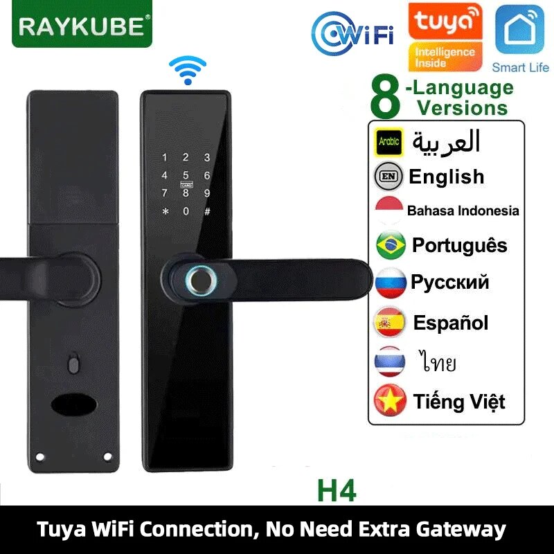 Smart Home Ezviz - Tuya Wifi สมาร์ทล็อคลายนิ้วมือรหัสผ่านดิจิตอล 13.56mhz ล็อคอิเล็กทรอนิกส์ Keyless