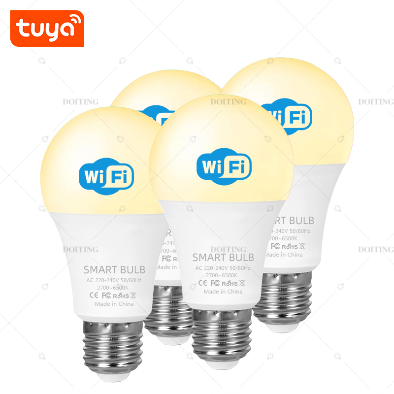 Smart Home Yellow - แอปหลอดไฟแอลอีดีไวไฟ E27อัจฉริยะหรี่แสงได้ควบคุมเสียงได้ทำงานร่วมกับ Alexa Google Assistant 220V