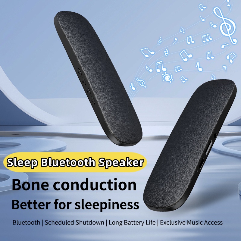 Smart Home Bone - ลำโพงบลูทูธแบบส่งเสียงผ่านกระดูกสำหรับช่วยการนอนหลับ ระบบอัลตราโซนิก คุณภาพเสียงสูง ลำโพงบลูทูธใต้หมอน