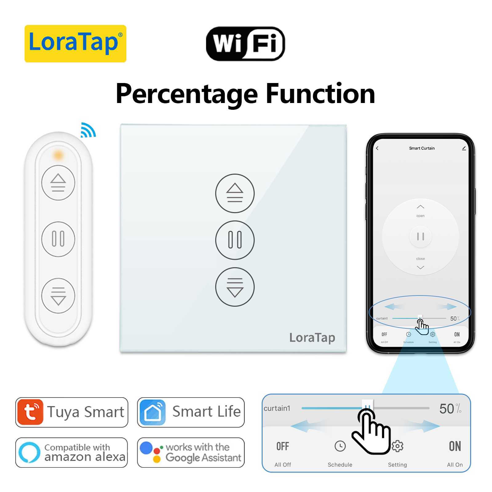 Universal Remote Smart Home - Tuya Smart Life EU WiFi ม่านชัตเตอร์ลูกกลิ้งสําหรับผ้าม่านมอเตอร์พร้อมรีโมทคอนโทรล