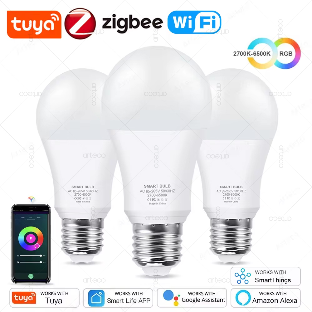 Smart Home Yellow - Tuya E27 Zigbee หลอดไฟ LED WiFi