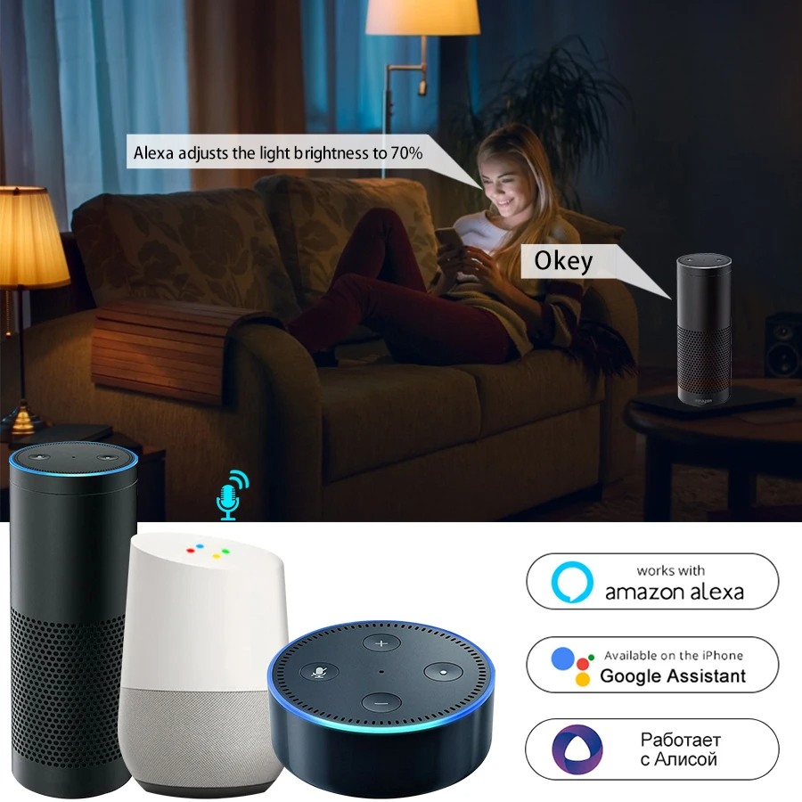 Tuya สมาร์ท WiFi หลอดไฟ Alexa  - Smart Home Yellow บทวิจารณ์และราคา