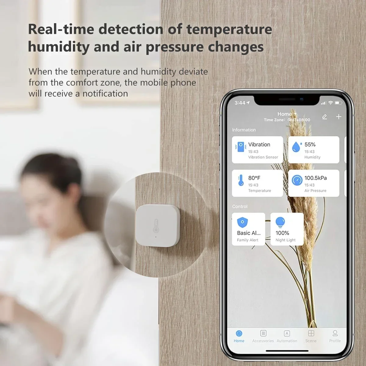 เซ็นเซอร์วัดอุณหภูมิ Aqara Zig - Smart Home Group บทวิจารณ์และราคา