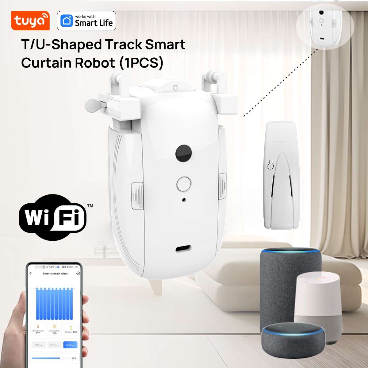 Tuya Smart WiFi Curtain Robot  - Smart Home Living บทวิจารณ์และราคา