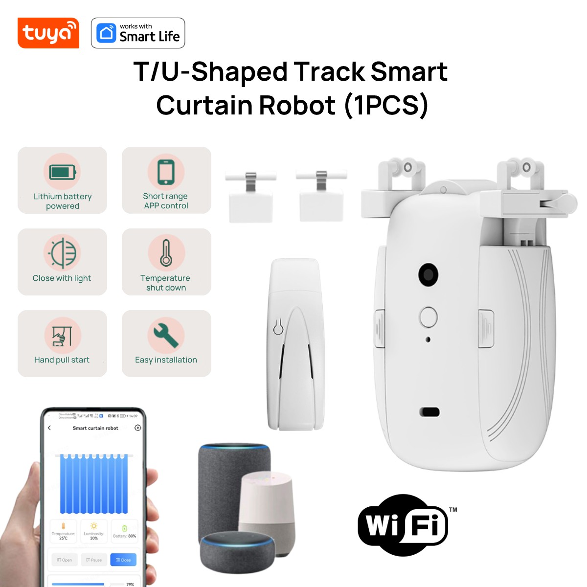 Tuya Smart WiFi Curtain Robot  - Smart Home Living บทวิจารณ์และราคา